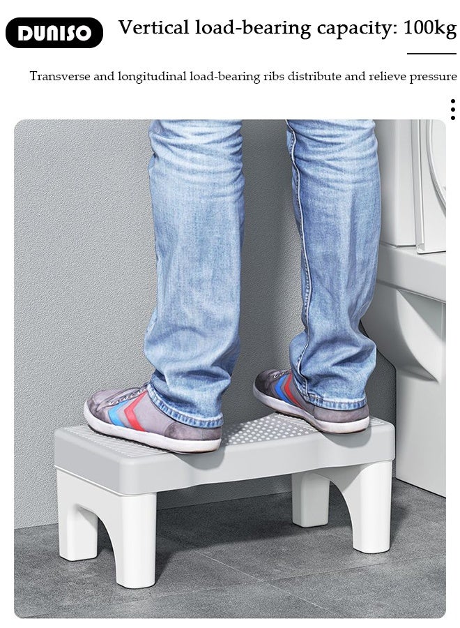 DUNISO Detachable Toilet Squat Stool ,Sturdy Non-Slip Poop Stool for Bathroom Adults with Foot Massage, Prevent Constipation, Toilet Footstool For Better Bowel Movements, Grey - Image 5