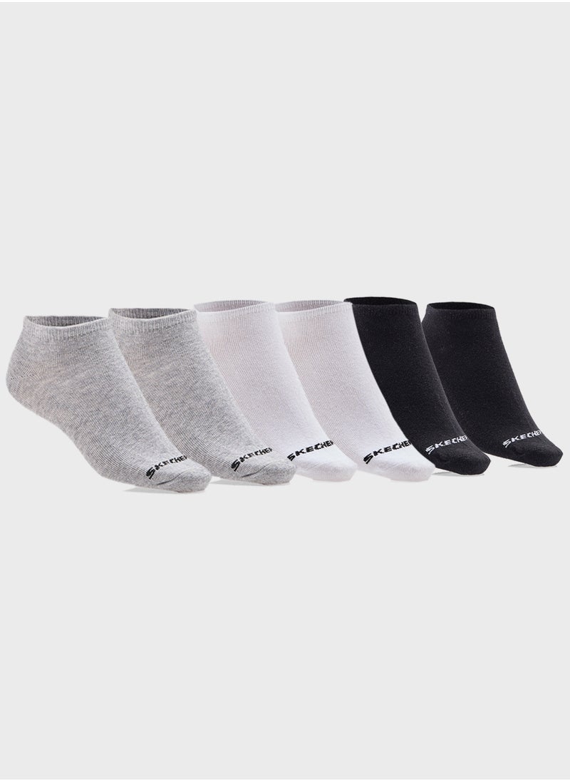 SKECHERS 6 Pack Non Terry No Show Socks  - Image 1