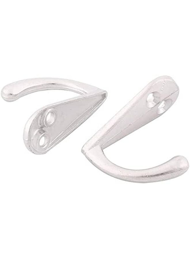 حامل مفاتيح منظم للمنزل مثبت على الحائط لحمل المناشف والأوشحة والأكياس، 10 قطع، بلون فضي - Image 3