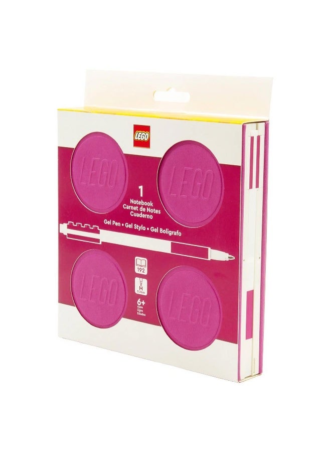LEGO Locking Notebook with Gel Pen (Violet, 192 Pages, Hardcover) - Image 1