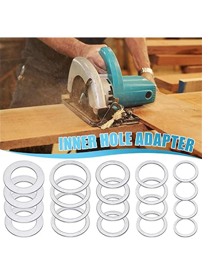 20 Pcs Saw Blade Bushing Set Saw Blade Adapter Ring Saw Blade Spacer, 1 Inch to 20 mm, 1 Inch to 5/8 Inch, 7/8 Inch to 5/8 Inch, 20 mm to 5/8 Inch, 5/8 Inch to 1/2 Inch, 4 Per Model  - Image 3
