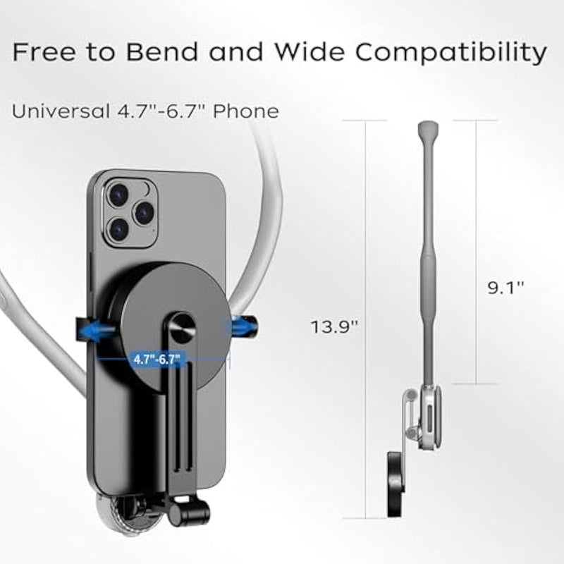 أنكوفو فان سناب حامل جوال مرن مع ذراع قابل للتعديل، متوافق مع اجهزة ايفون واندرويد - Image 5