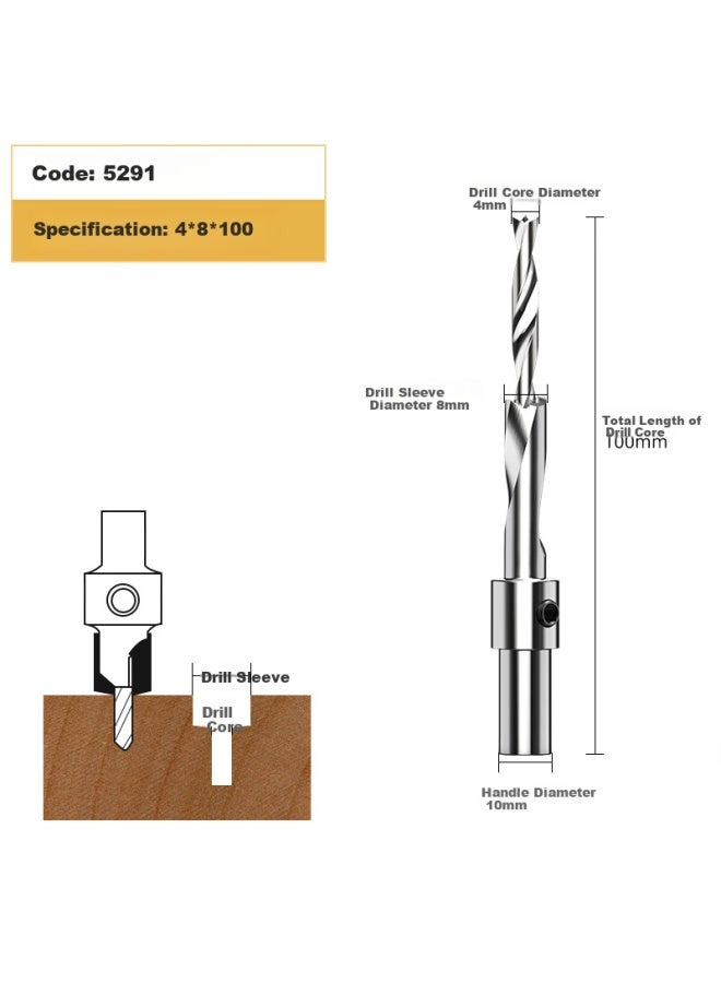 Huhao Countersink Drill Bit, Screw Step Drill, Salad Drill, Step Drill Bit, Parent-child Double-level Hole Opener, Woodworking Hole Opener - Image 1