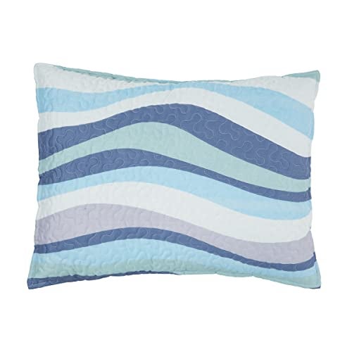 C&F Home Sea Waves Blue Ocean 2-Piece Twin Quilt Set Versatile Summer Nautical Coastal Seawaves Beach House Reversible Machine Wash Lightweight Coverlet Comforter Bedroom Bedding Decor Decoration Twin - Image 5