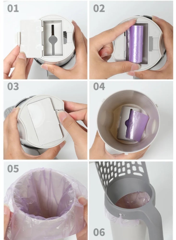 Cat Litter Scoop with Built-In Waste Container + 4 Rolls Pet Waste Bags – Easy-Use Poop Scoop for Cats and Dogs, Leak-Resistant and Perfect for Litter Boxes - Image 4