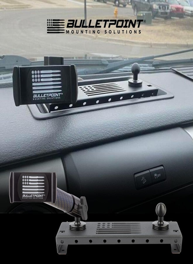 Bulletpoint Dash Mount Cell Phone Holder Compatible with Ford F-150 Truck (2009-2014) with 2-20mm Ball Mounts for GPS Navigation - Compatible with iPhone and Android Smartphones - Image 2