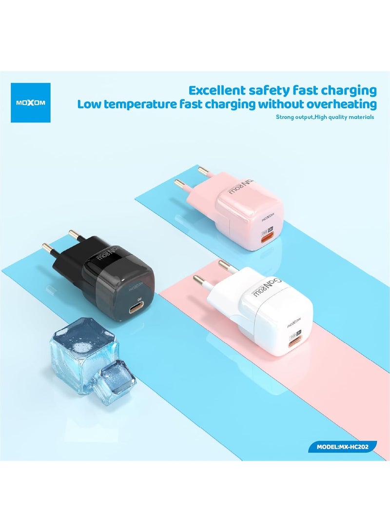 Moxom MX-HC202 Fast Charger with Dual USB Ports for Various Smartphones 2.4A - White - Image 2