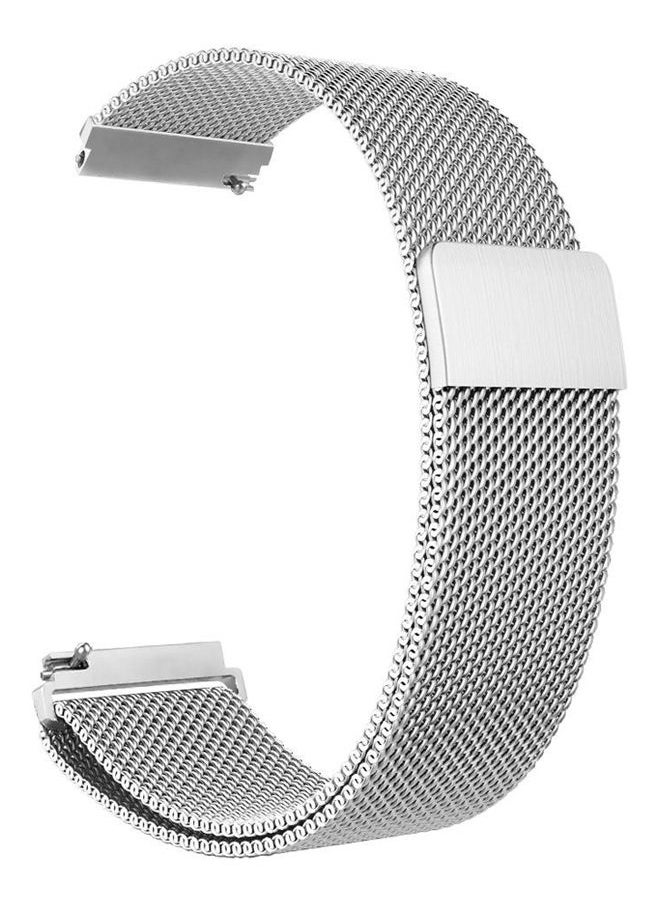 Generic - Samsung Gear S Frontier Band Premium Solid Milanese Stainless Steel Watch Bands Link Bracelet Strap For Samsung Gear S Classic Gear S Frontier Galaxy Watch  Smart Watch Fitness Silver - Image 1