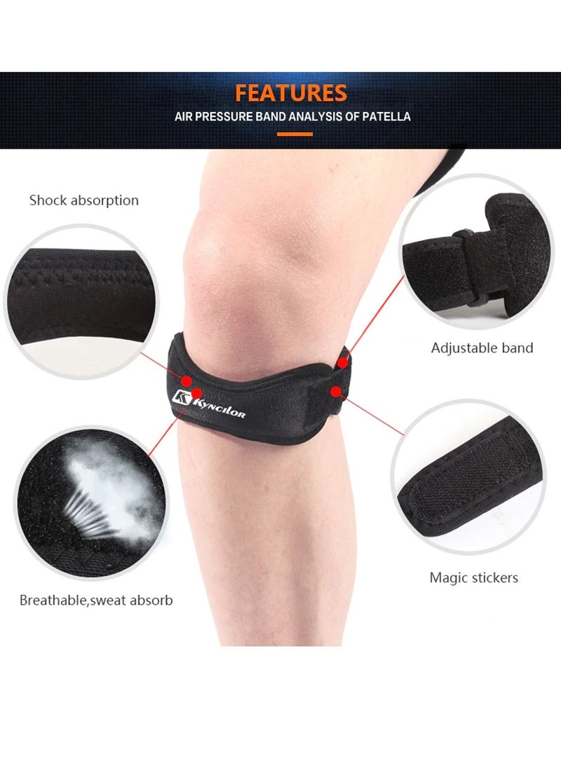 kyncilor - 2 Pack Knee Pain Relief And Stabilizer Knee Strap Brace Support for Hiking Soccer Basketball Running Jumpers Knee Tennis Volleyball And Squats - Image 1