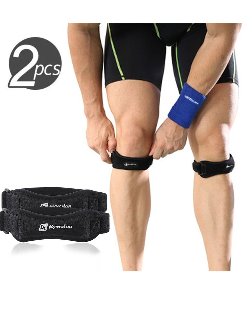 kyncilor - 2 Pack Knee Pain Relief And Stabilizer Knee Strap Brace Support for Hiking Soccer Basketball Running Jumpers Knee Tennis Volleyball And Squats - Image 1