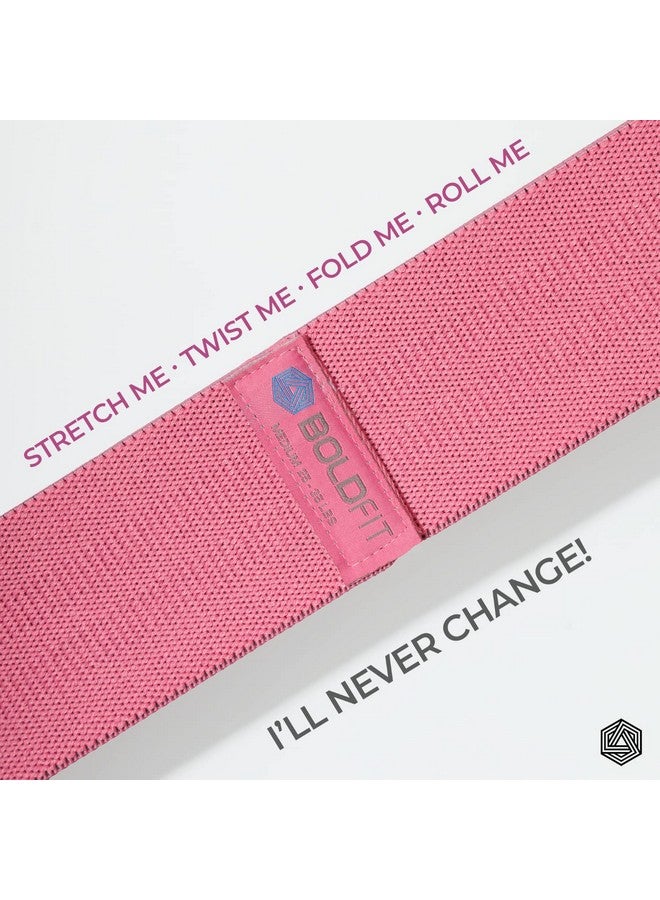 Boldfit Fabric Resistance Band - Loop Hip Band for Women & Men for Hip, Legs, Stretching, Toning Workout. Mini Loop Booty Bands for Glutes, Squats Exercise Usable in-Home & Gym. (Pink (Medium)) - Image 2