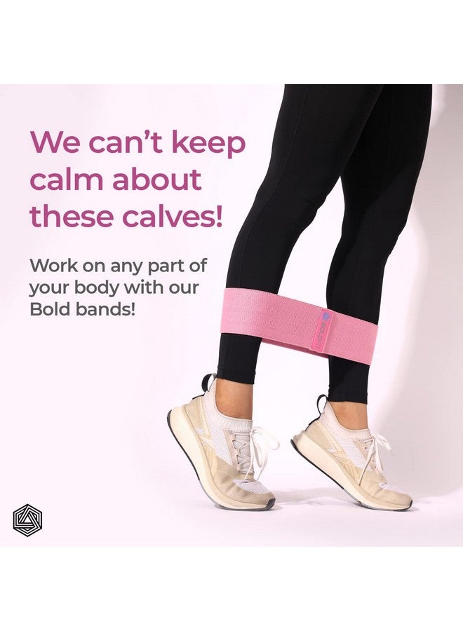 Boldfit Fabric Resistance Band - Loop Hip Band for Women & Men for Hip, Legs, Stretching, Toning Workout. Mini Loop Booty Bands for Glutes, Squats Exercise Usable in-Home & Gym. (Pink (Medium)) - Image 3
