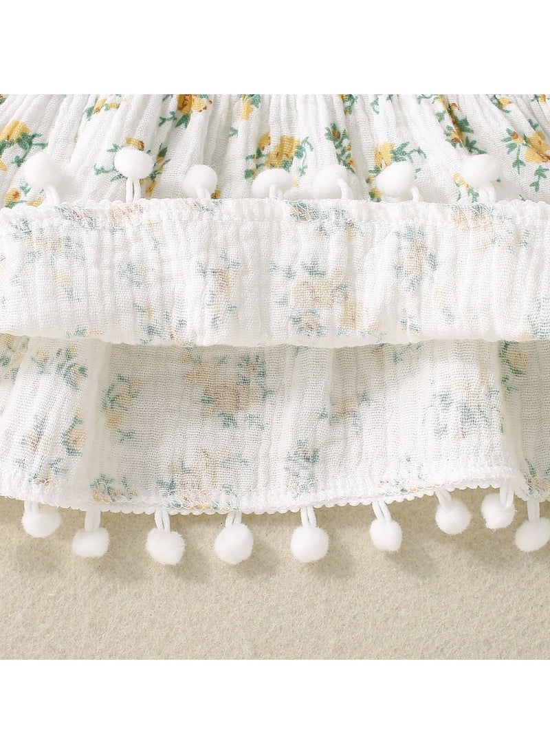 RedMapleTEK Baby Girl Flower Skirt Shorts Two-piece Set - Image 5