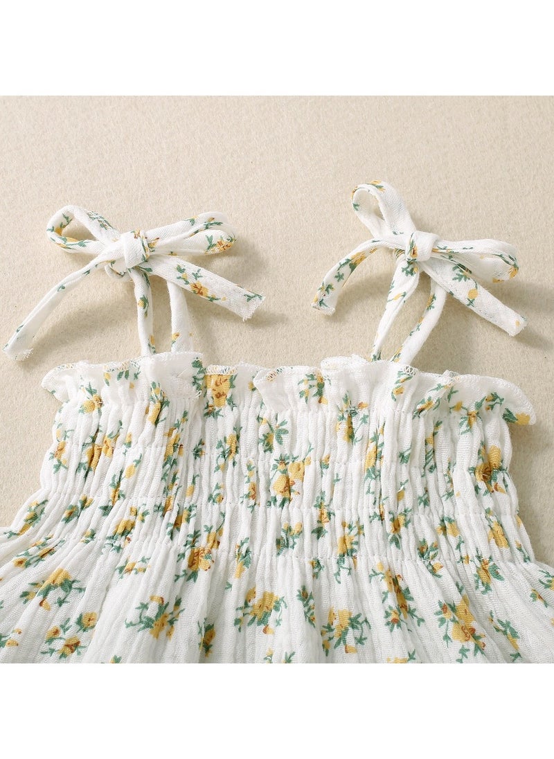 RedMapleTEK Baby Girl Flower Skirt Shorts Two-piece Set - Image 3