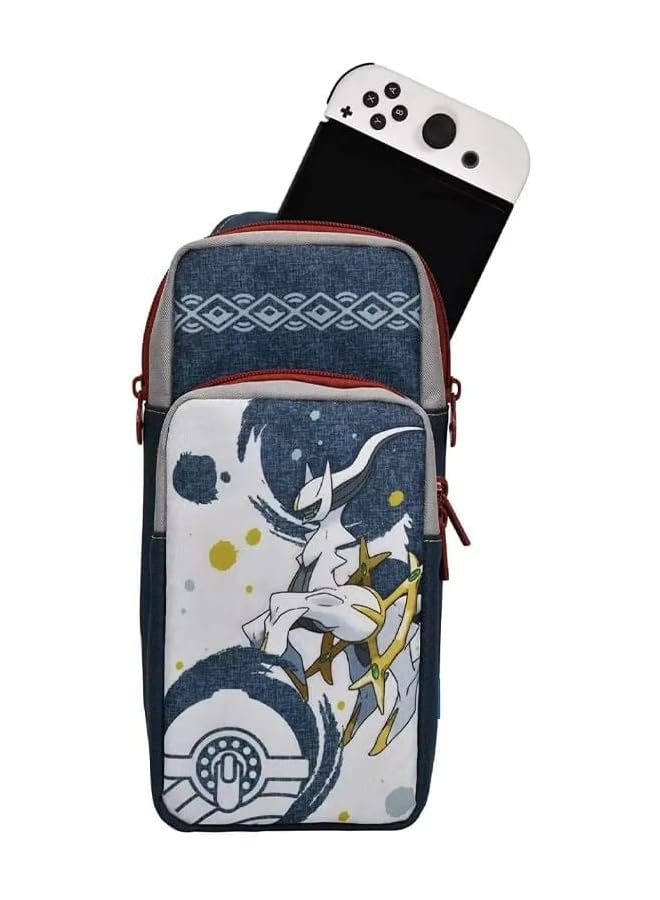 erorex Cute Travel Bag for Nintendo Switch/Lite/OLED, Portable Sling Crossbody Carrying Storage Backpack for NS, Charging Dock, Joy-Cons, Accessories for Kids, Boys, Girls Pokemon Arceus - Image 1