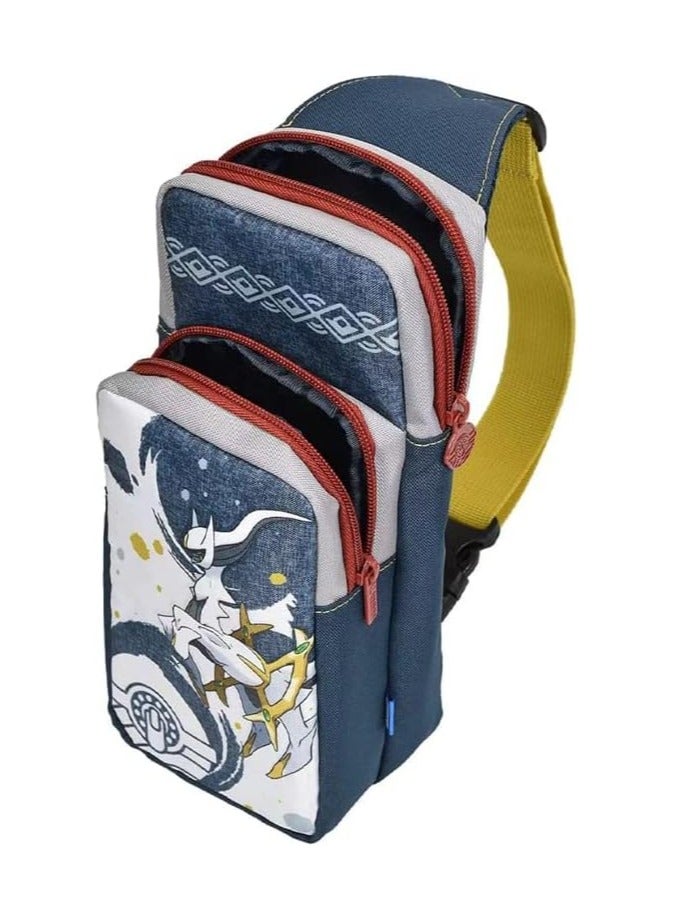 erorex Cute Travel Bag for Nintendo Switch/Lite/OLED, Portable Sling Crossbody Carrying Storage Backpack for NS, Charging Dock, Joy-Cons, Accessories for Kids, Boys, Girls Pokemon Arceus - Image 4
