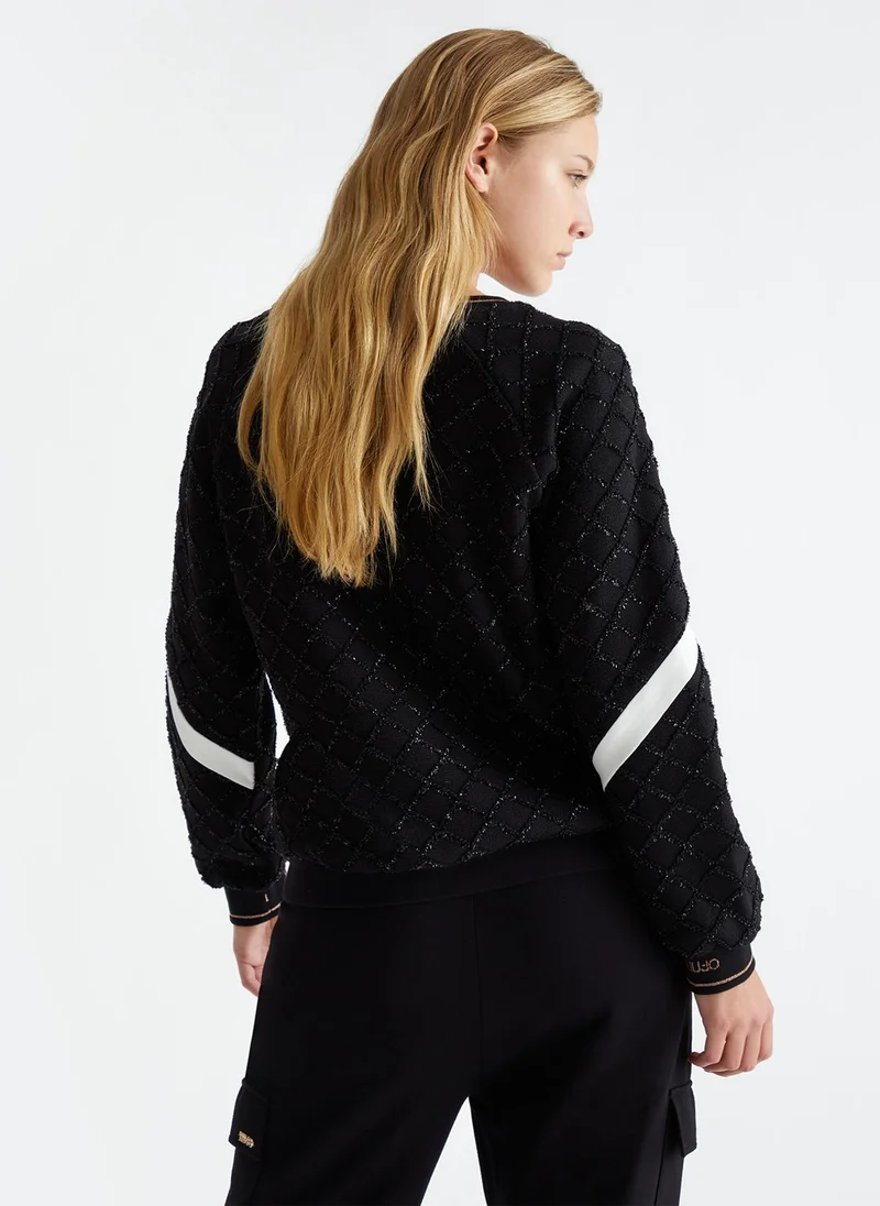 Liu Jo LurexÂ® jacquard sweatshirt