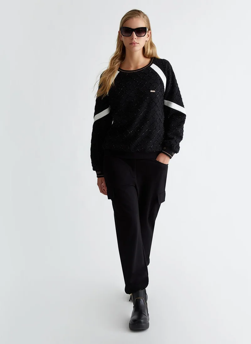 Liu Jo LurexÂ® jacquard sweatshirt