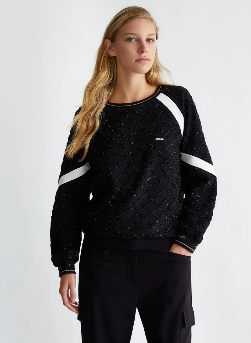 Liu Jo LurexÂ® jacquard sweatshirt