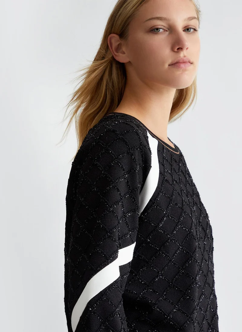 Liu Jo LurexÂ® jacquard sweatshirt