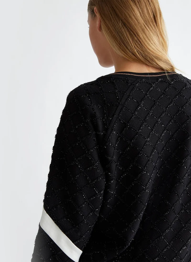 Liu Jo LurexÂ® jacquard sweatshirt