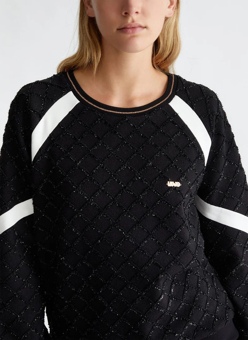 Liu Jo LurexÂ® jacquard sweatshirt