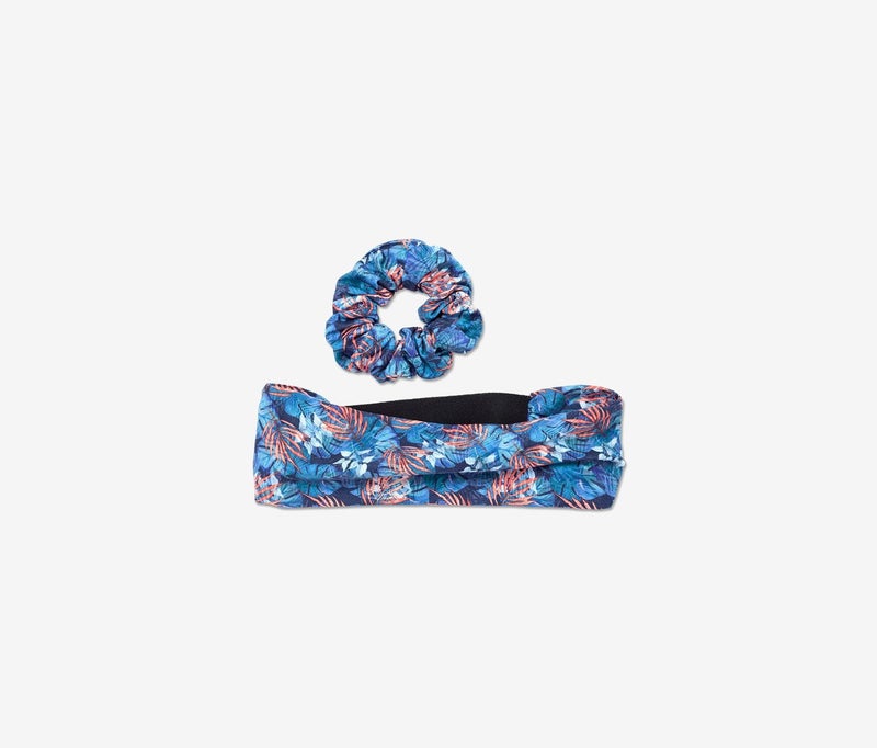 Tchibo 2 Sports Floral Hair Bands, Dark Blue  - Image 3