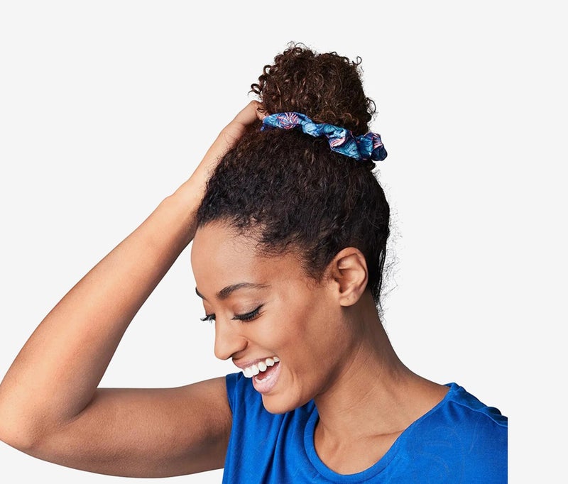 Tchibo 2 Sports Floral Hair Bands, Dark Blue - Image 2