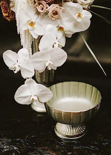 Accent Decor Distressed Champagne Metal Compote Bowl | Lita Metal Vase | Indoor and Outdoor Decoration for Any Event (7.75"x 5.75") (72010.61) - Image 3