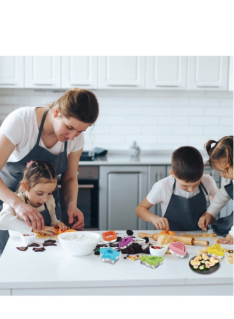 Sandwich Cutter for Kids, 6Pcs Biscuit cutter and Sealer Makers, DIY Cookie Stamps Mold Vegetable Fruit Cutters Shapes Kids Back to School Bento Lunch Box - Image 4
