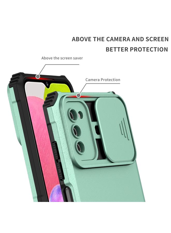 S-TOP Case For Samsung Galaxy A03s EU Stereoscopic Holder Sliding Camshield Phone Case - Image 3