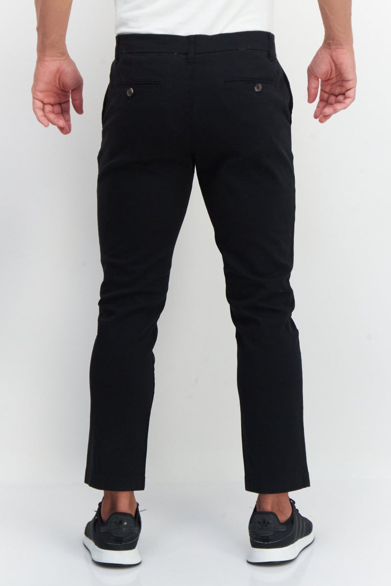 Tahari سروال رجال ضيق بخصر مرن أمامي مسطح، أسود - Image 4