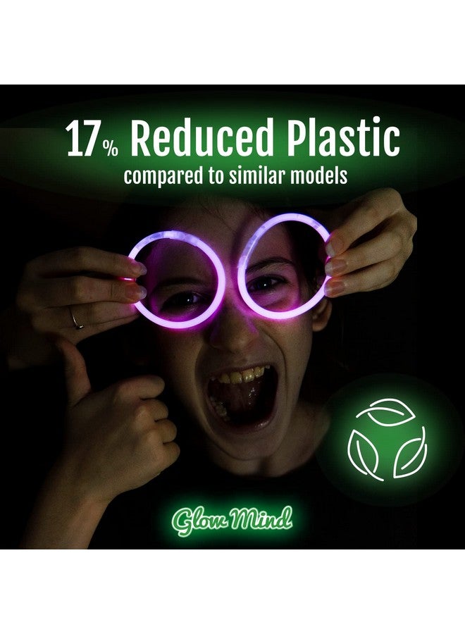 Glow Mind 100 Ultra Bright Glow Sticks Bracelets and Necklaces - Premium Glow in the Dark Party Supplies and Decorations - Bulk 8" Glowsticks Party Favors Pack - Image 5