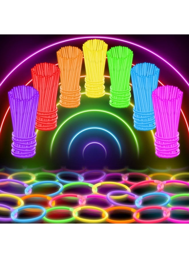 Glow Mind 100 Ultra Bright Glow Sticks Bracelets and Necklaces - Premium Glow in the Dark Party Supplies and Decorations - Bulk 8" Glowsticks Party Favors Pack - Image 1
