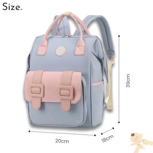 Aavjo , Baby Diaper Bag Backpack, Mothers Travel Baby Bags, Waterproof Diaper Pouch with Insulated Pocket (Buckle Light Blue) - Image 2