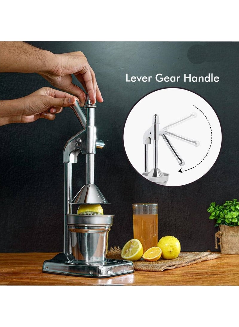 LIXES - Stainless Steel Hand Juicer – Manual Citrus Press for Orange, Lemon, Lime & Grapefruit – Heavy Duty, Durable, Easy-to-Use Juicing Tool for Fresh Juice at Home - Image 1