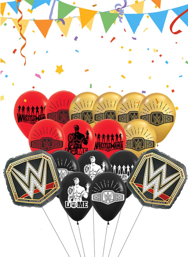 WWE Wrestling Balloons Wrestling Birthday Party Decorations WWE Party Supplies Boxing Theme Balloons Set Kids Birthday Decoration, Wedding Event Supplies, Foil & Latex Balloons Gift - Image 1