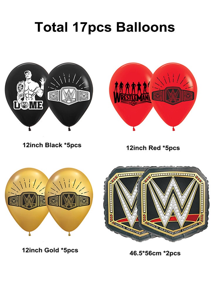 WWE Wrestling Balloons Wrestling Birthday Party Decorations WWE Party Supplies Boxing Theme Balloons Set Kids Birthday Decoration, Wedding Event Supplies, Foil & Latex Balloons Gift - Image 2