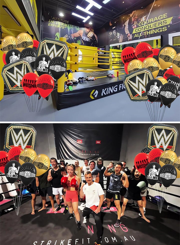 WWE Wrestling Balloons Wrestling Birthday Party Decorations WWE Party Supplies Boxing Theme Balloons Set Kids Birthday Decoration, Wedding Event Supplies, Foil & Latex Balloons Gift - Image 3