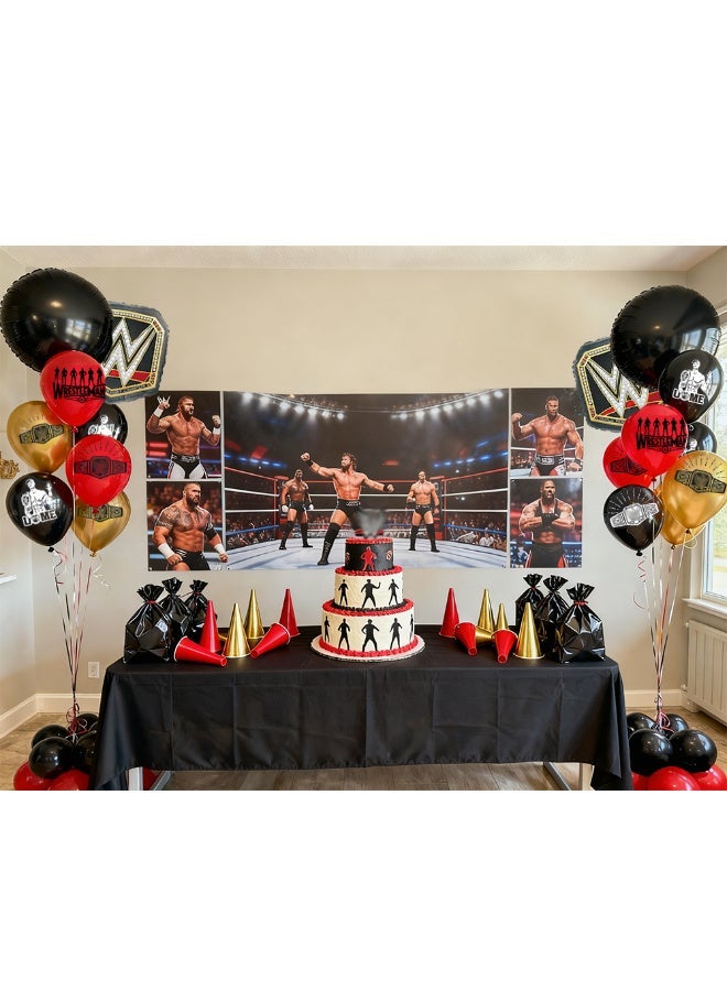 WWE Wrestling Balloons Wrestling Birthday Party Decorations WWE Party Supplies Boxing Theme Balloons Set Kids Birthday Decoration, Wedding Event Supplies, Foil & Latex Balloons Gift - Image 4