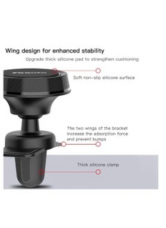 Yesido Mobile Magnetic Car Holder Black, 360 Degree Magnetic Mount Air Vent Cradle Compatible with iPhone 12 mini/12/12 pro, Samsung Galaxy S21/20 or Note Ultra, Huawei and more  - Image 2