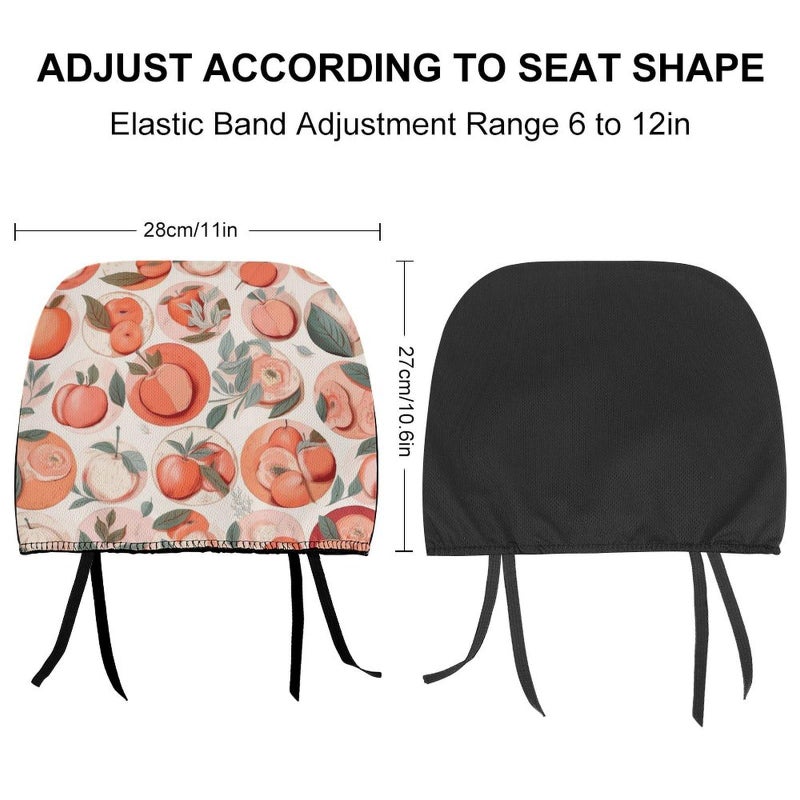 Universal Soft Elastic Car Headrest Cover 1 PCS Round Peach Headrest Protector for SUV Truck - Image 3