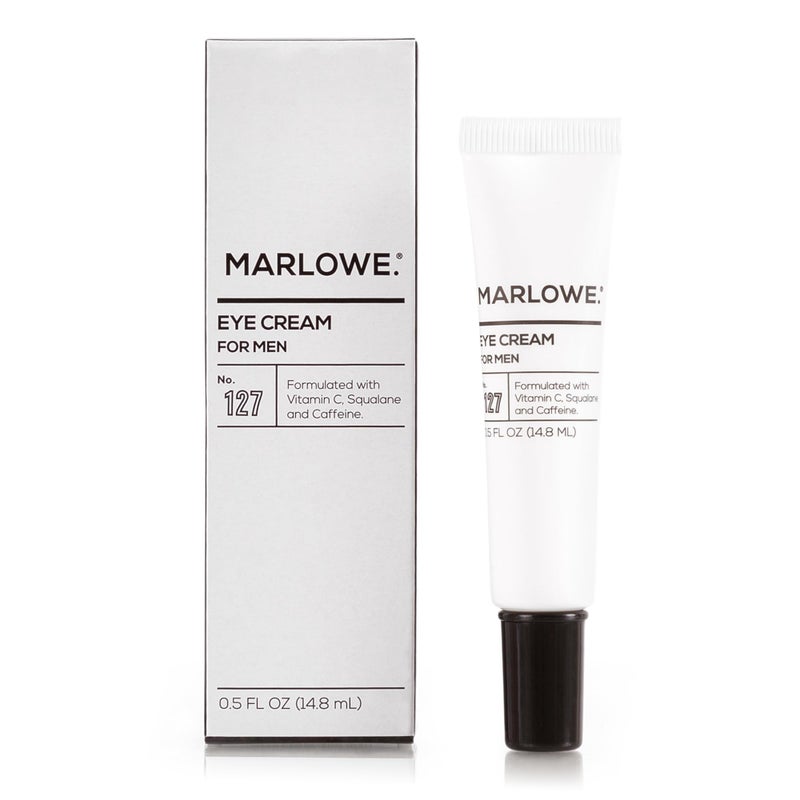 MARLOWE No 127 Mens Eye Cream with Vitamin C Caffeine and Moisturizing Squalane for Puffiness Wrinkles  Dark Circles Targeted Under Eye Skin Care 05 FL Oz