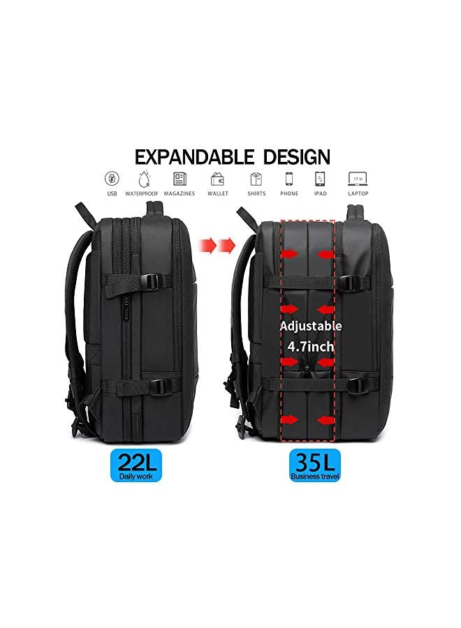 BANGE Travel Backpack, Carry On Backpack Durable Convertible Duffle Bag Fit For 17.3 Inch Laptop For Men And Women…  - Image 3