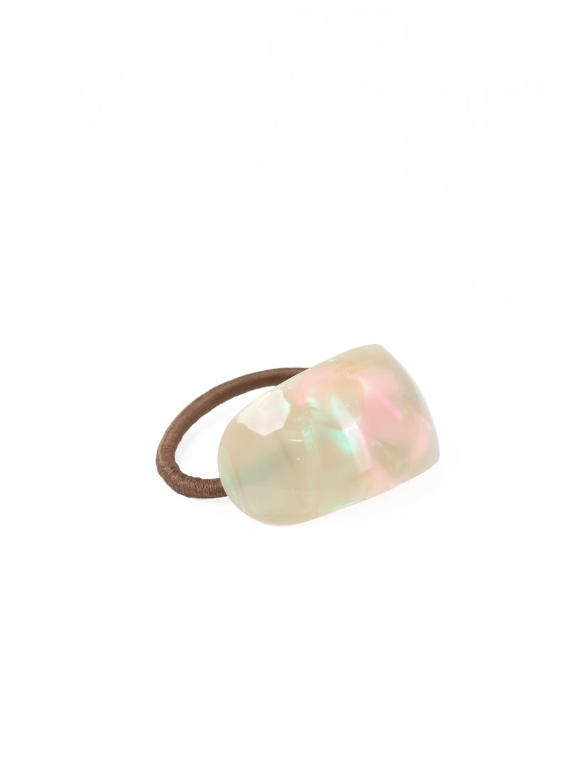 ZAAS Iridescent Pearlescent Shell Hair Elastic Tie - Image 1