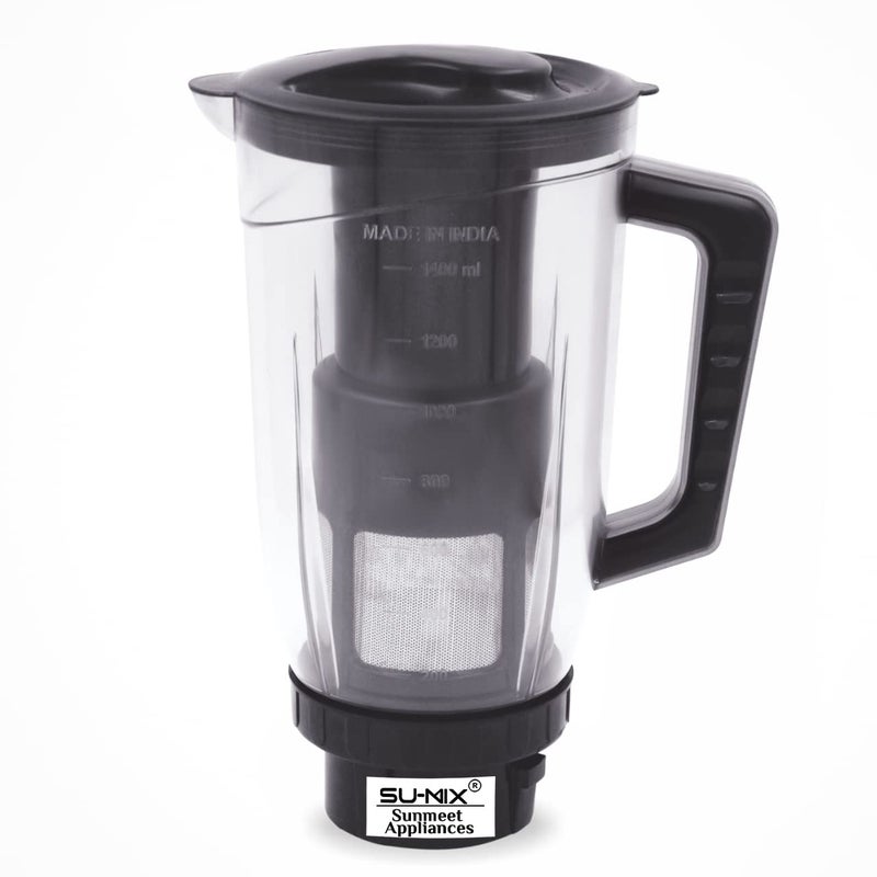 Sumix Juicer Jar for Mixer Grinder Juicer Jar ABS Plastic Capacity 1500ML Black NSA47