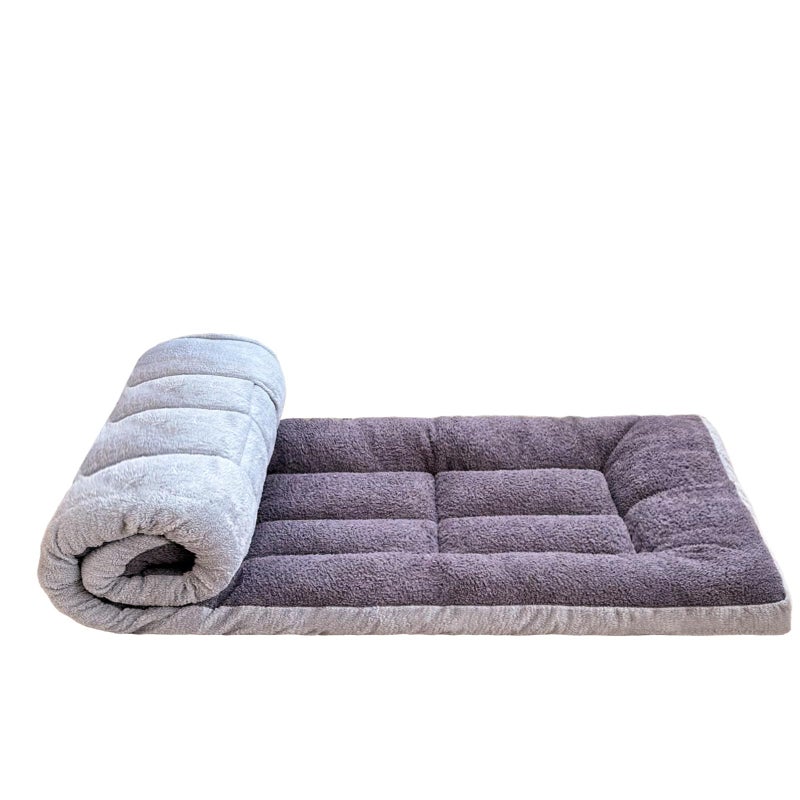 Flantree Thick Camping Sleeping Pad - Soft Lamb Fluff Camping Cot Pads for Adults, Lightweight Foldable Sleeping Mat, Non-Slip Camping Mattress Pad for Travel Backpacking Hiking Car Tent Home Office Nap - Image 1
