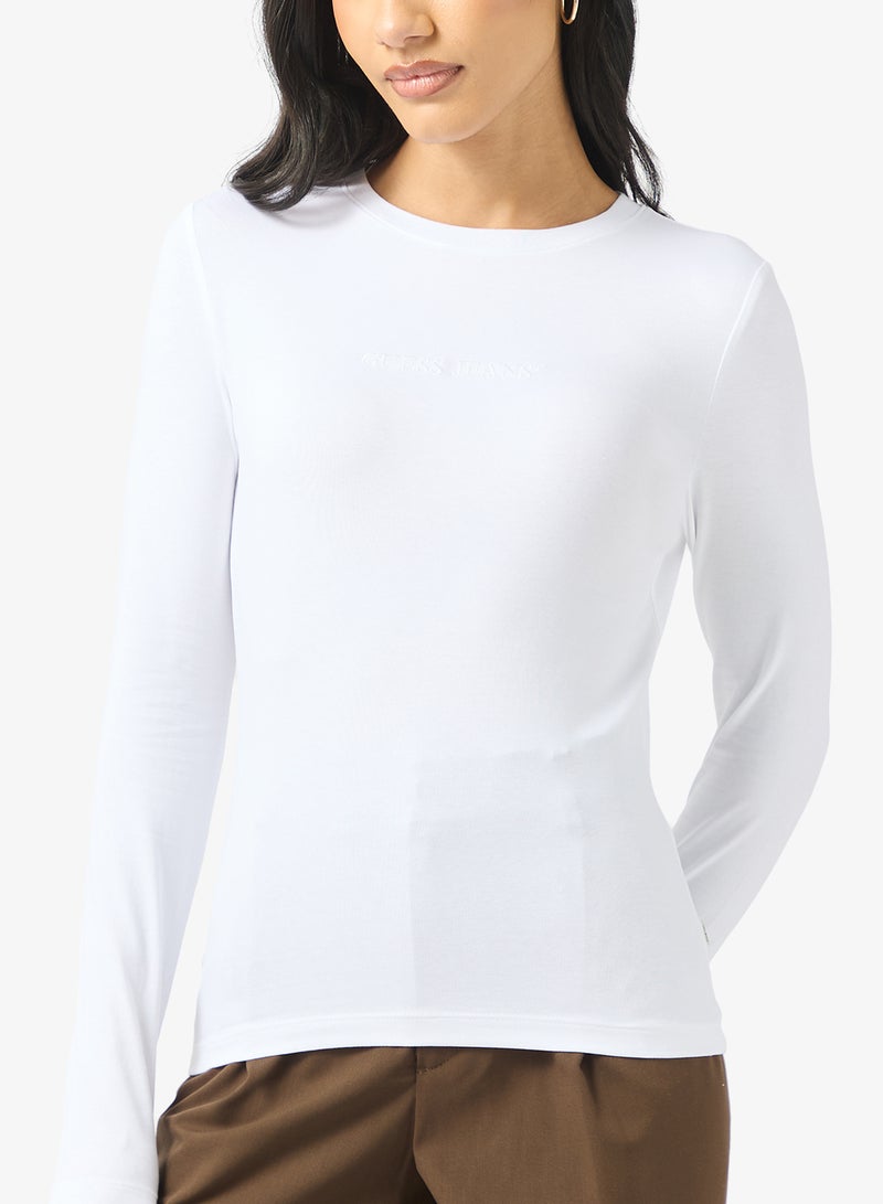 جس تي شيرت بقصة ضيقة بياقة دائرية - Image 3