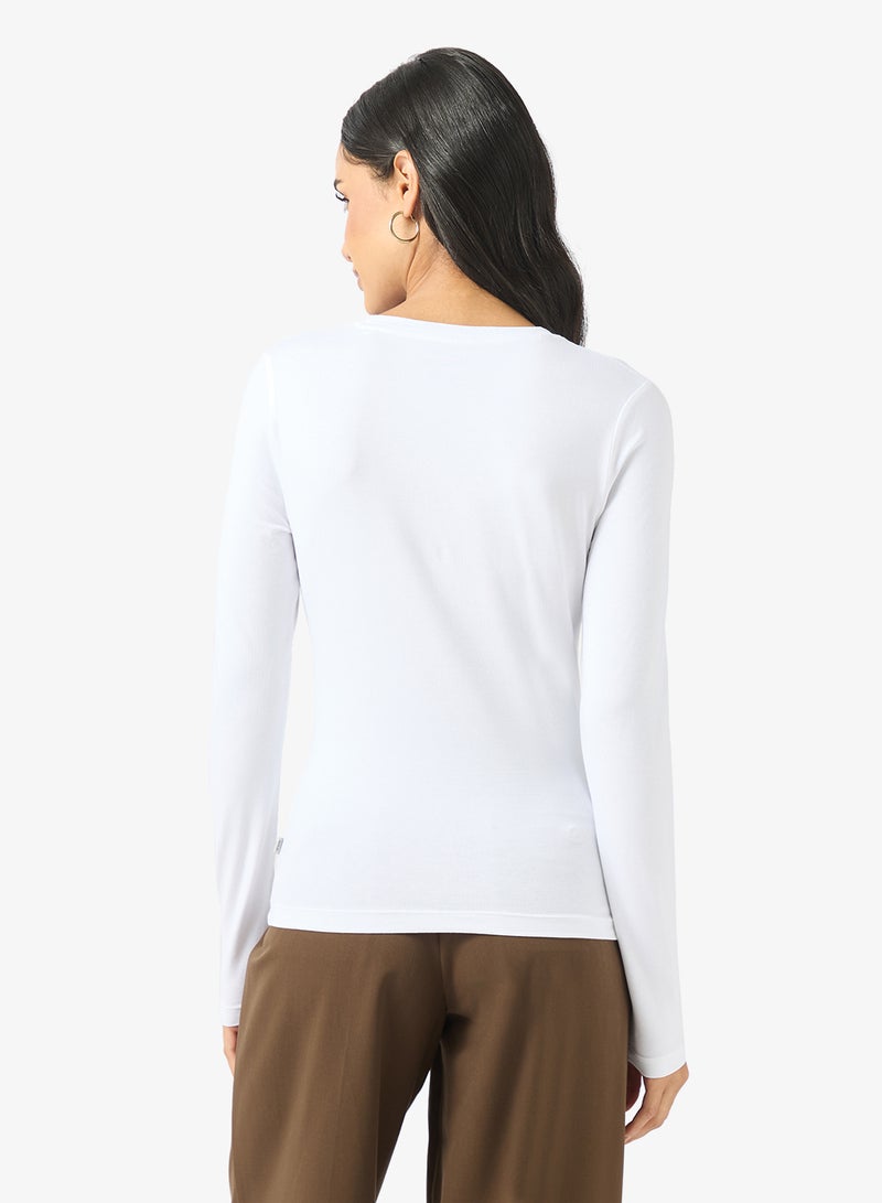 جس تي شيرت بقصة ضيقة بياقة دائرية - Image 2