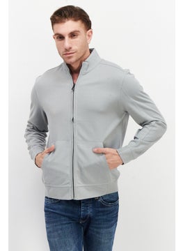 Greg Norman Men Long Sleeve Outdoor Jacket, Light Grey  - Image 1